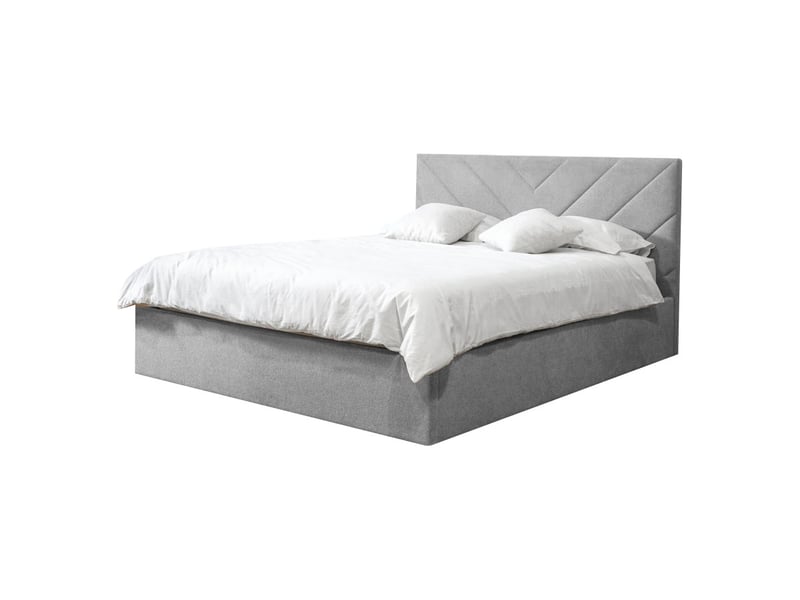  Bobochic lit coffre romane gris clair 180x200 ROMANE - Conforama A