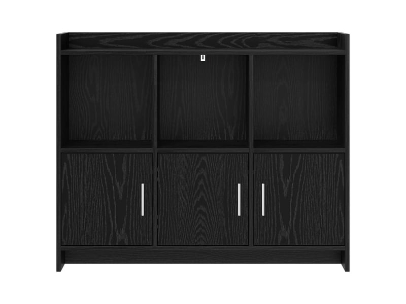 Buffet - bahut - meuble de rangement chêne noir 98,5 x 33 x 80 cm bois d'ingénierie - Conforama E