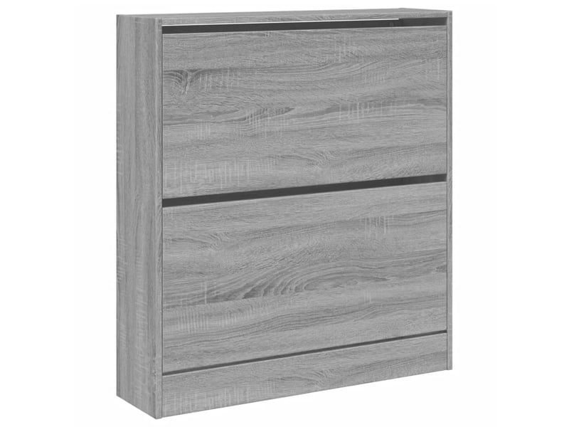  Meuble à chaussure, armoire à chaussures sonoma gris 80x21x87,5cm bois d'ingénierie  - Conforama D