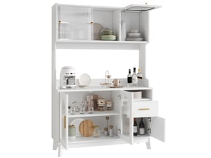 Buffet 2 tiroir(s) - 120 cm coloris blanc