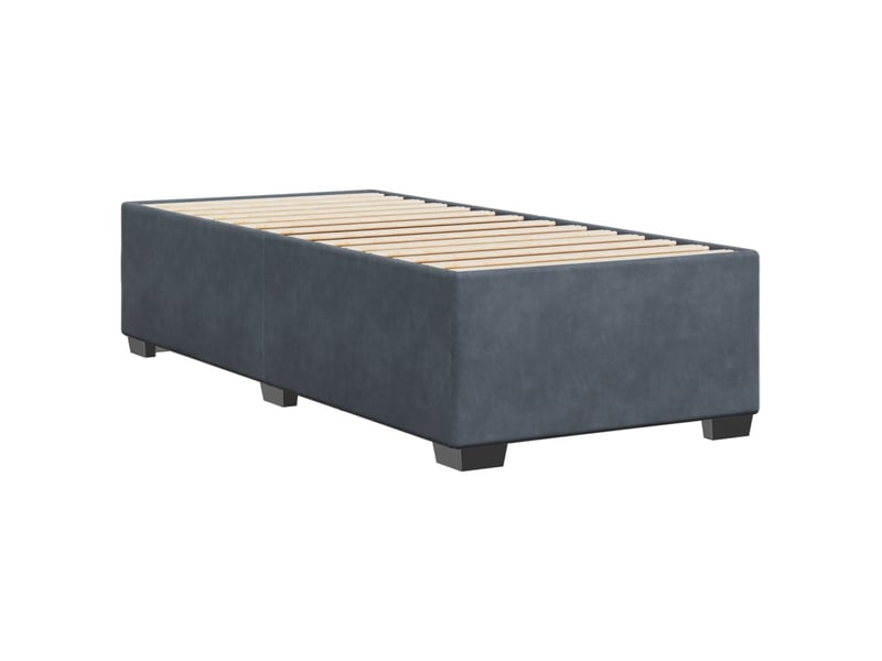  Lit simple- lit adulte -  cadre de lit sans matelas gris foncé 90x190 cm velours  - Conforama B