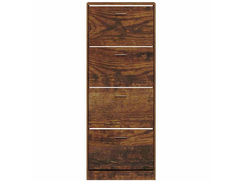  Meuble à chaussure | armoire à chaussures chêne fumé 59x17x150 cm bois d'ingénierie  - Conforama D