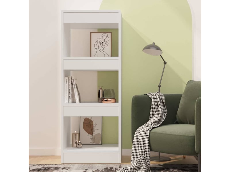  Bibliothèque, étagère de rangement blanc bois d'ingénierie shl8771  - Conforama C