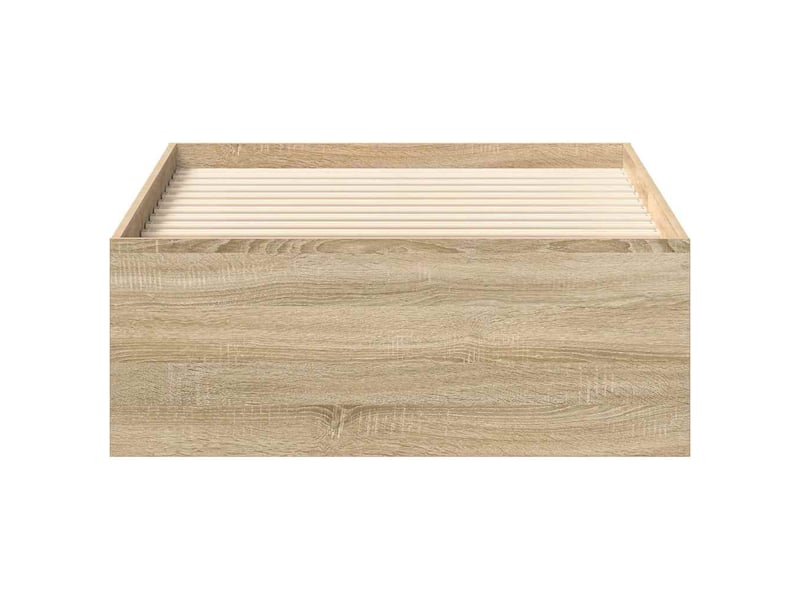  Lit simple- lit adulte -  cadre de lit sans matelas chêne sonoma 100x200 cm  - Conforama D