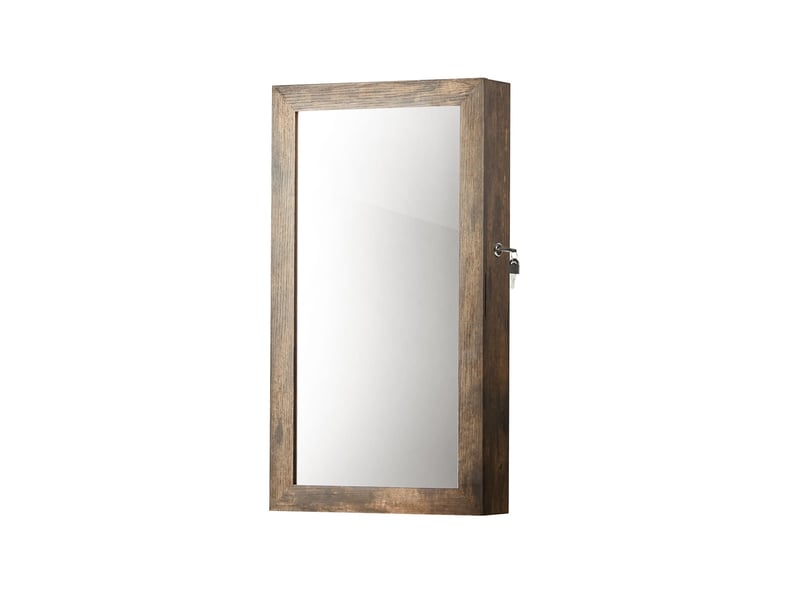  Miroir-armoire à bijoux mural oskar en bois rustique  - Conforama A