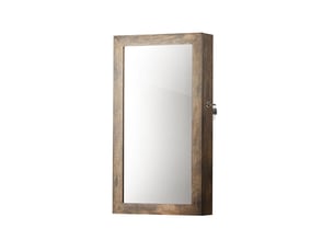 Miroir-armoire à bijoux mural oskar en bois rustique