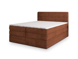 Lit avec rangement 180x200 cm <strong>MASSENO</strong>  <strong></strong> coloris marron
