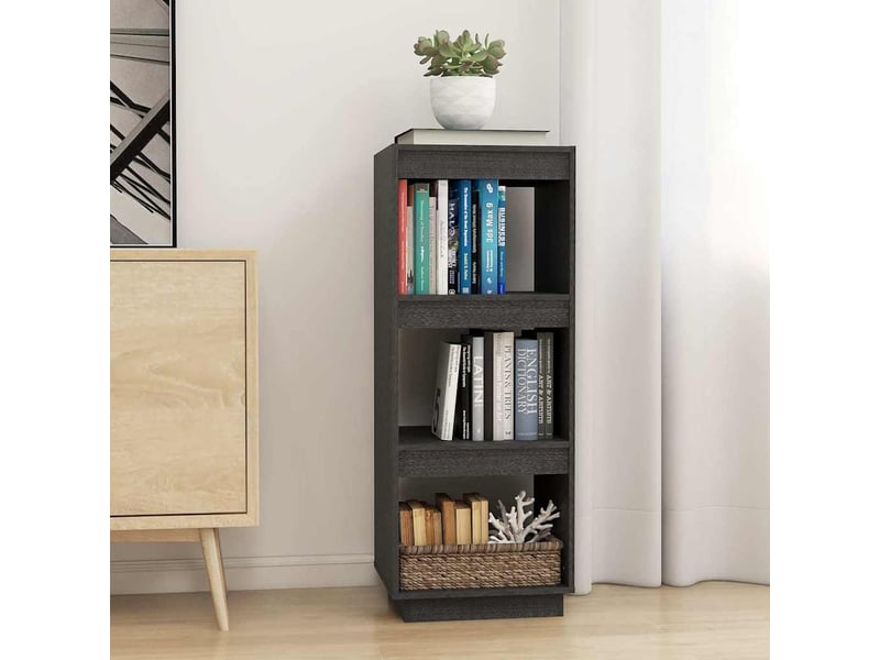 Bibliothèque, étagère de rangement gris 40x35x103 cm pin massif - Conforama B