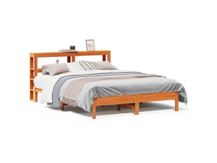 Lit 2 places 135x190 cm coloris marron
