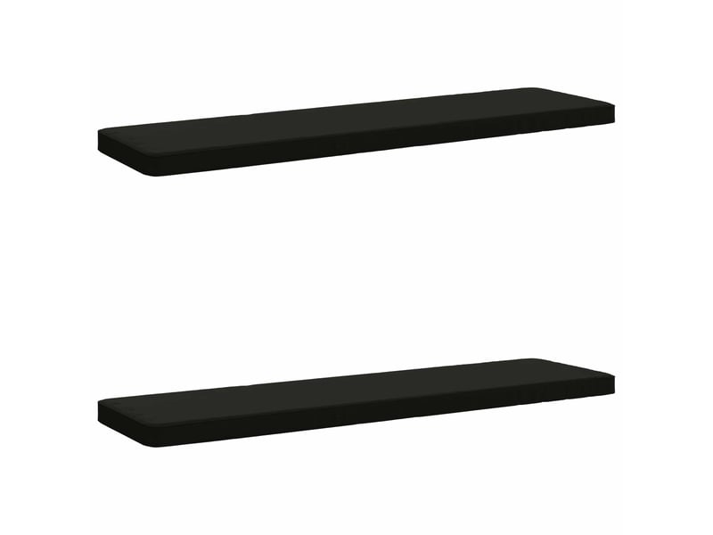  Lot de 2 coussins de banc, coussins d'assise vught 100 % polyester noir cf58020  - Conforama A