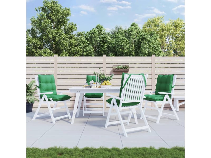  Lot de 4 coussins d'extérieur, coussins de chaise vert 100 x 50 x 7 cm cf56427  - Conforama B