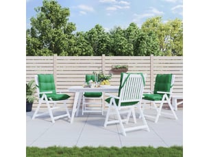 Lot de 4 coussins d'extérieur, coussins de chaise vert 100 x 50 x 7 cm cf56427