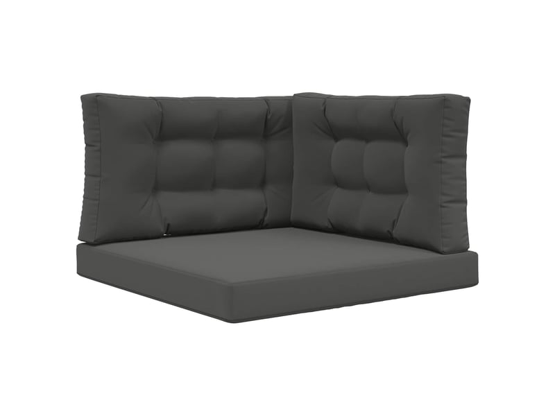 Coussin de canapé d'extérieur, coussin de chaise polyester anthracite 80 x 80 cm cf54014 - Conforama A