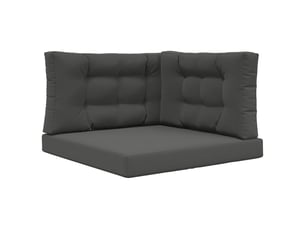 Coussin de canapé d'extérieur, coussin de chaise polyester anthracite 80 x 80 cm cf54014