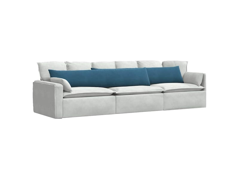 Lot de 2 coussins de canapé, coussins décoratifs bleu 200 x 40 cm cf58998 - Conforama C