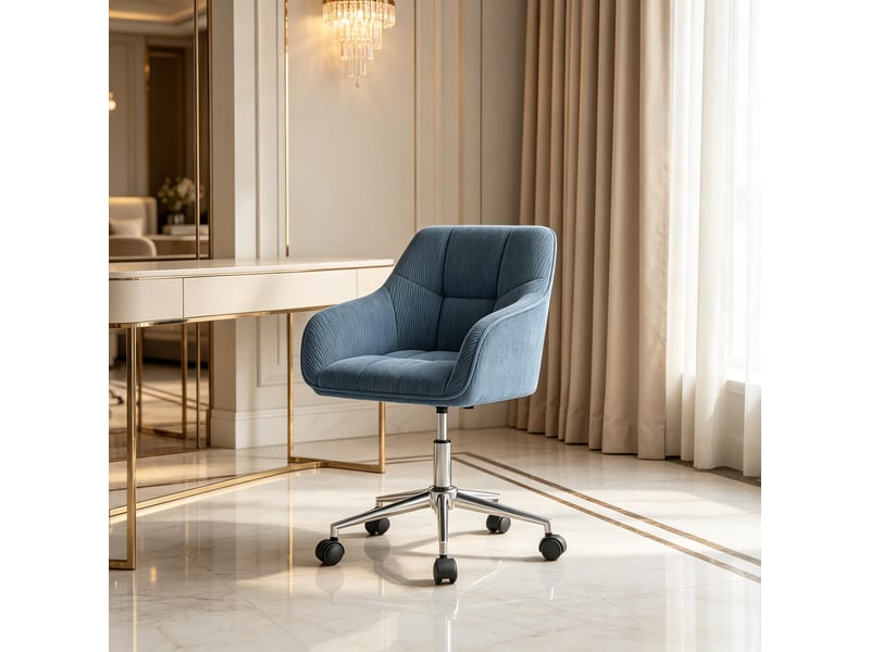  Chaise de bureau moderne pivotante avec dossier, fauteuil élégant et confortable  - Conforama B