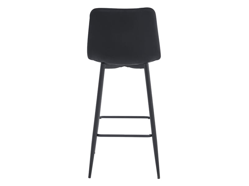  Tabouret de bar - leobert - pozza - velours noirpieds noirs  - Conforama D