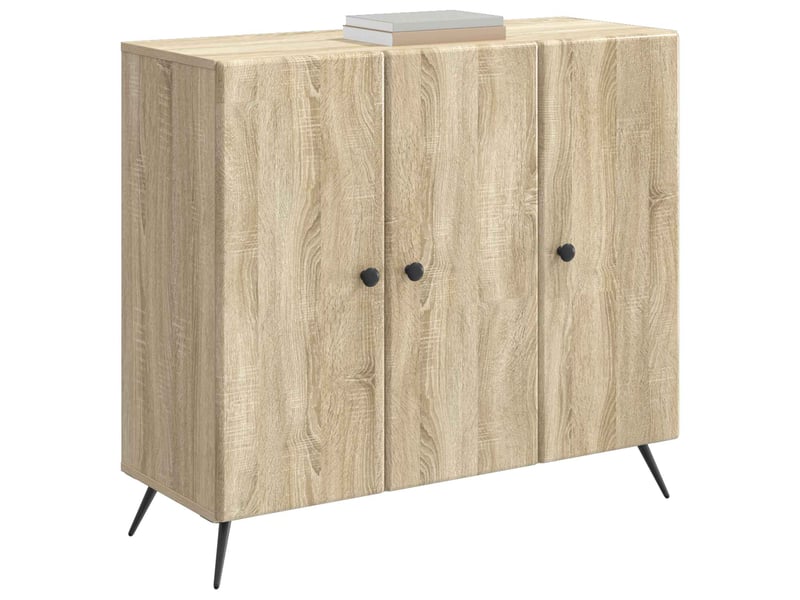  Buffet - bahut - meuble de rangement chêne sonoma 89 x 34,5 x 80 cm bois d'ingénierie  - Conforama C