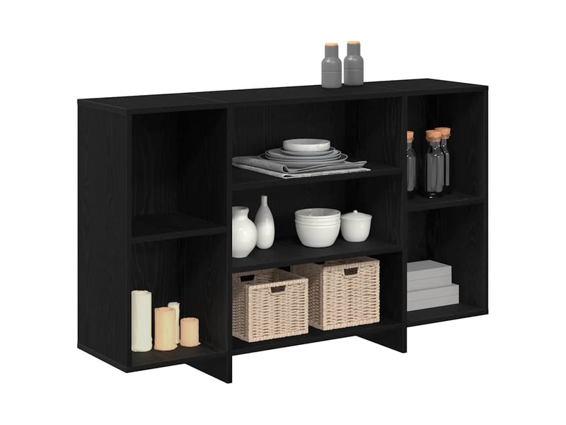  Buffet - bahut - meuble de rangement chêne noir 120 x 30 x 75 cm bois d'ingénierie  - Conforama C