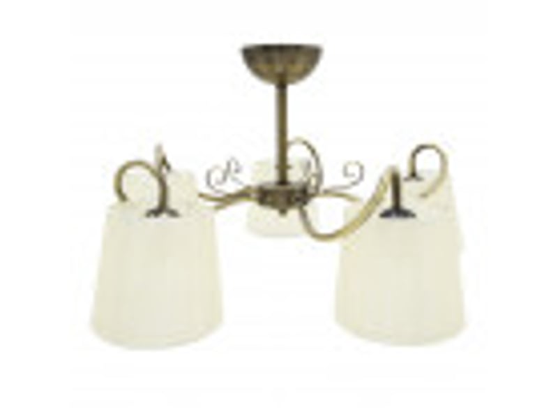 Fabrilamp cuzco, lampe classique, 5xe14, cuir, 37 x 65 x 65 cm 155555014 - Conforama B