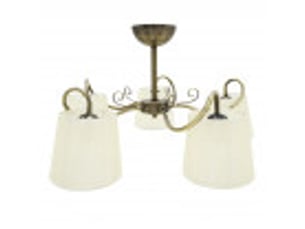 Fabrilamp cuzco, lampe classique, 5xe14, cuir, 37 x 65 x 65 cm