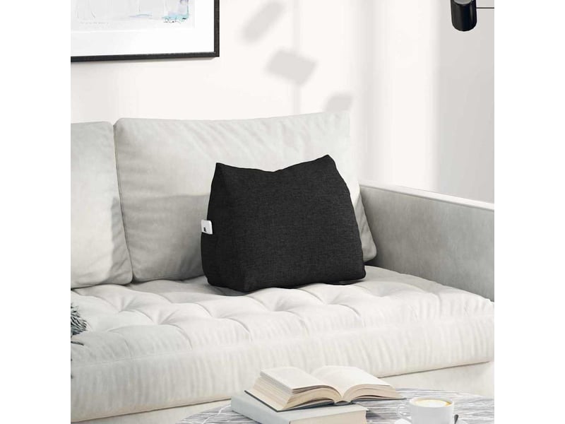 Coussin de dos, coussin de dossier noir 45 x 20 x 35 cm tissu cf54835 - Conforama B