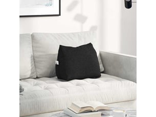 Coussin de dos, coussin de dossier noir 45 x 20 x 35 cm tissu cf54835
