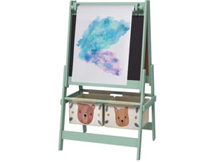 Chevalet enfant 54x46,5x93 cm 3-en-1 bois vert