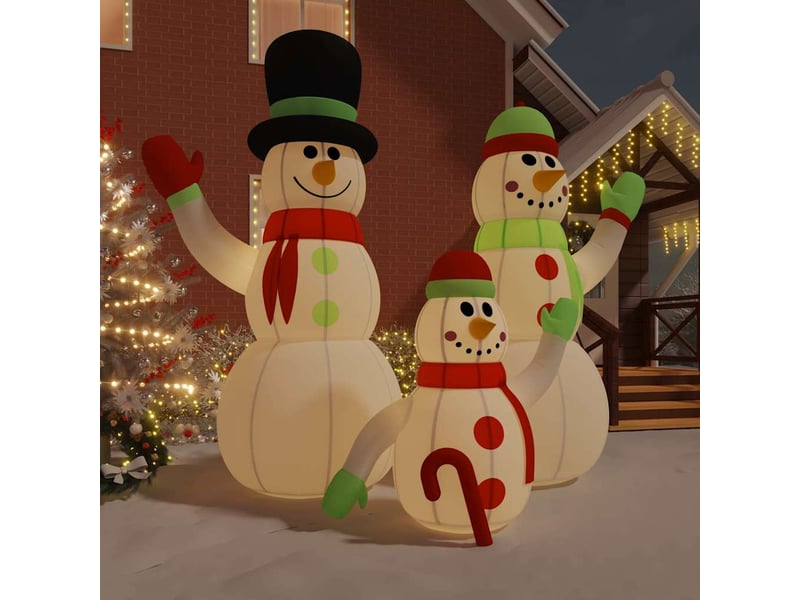 Famille de bonhomme de neige gonflable avec led 500 cm cf62188 - Conforama B