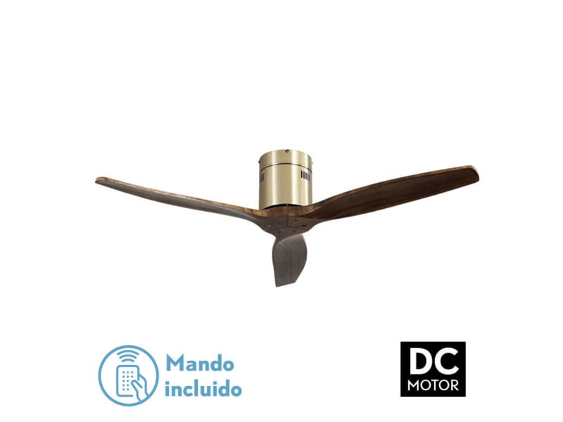  Ventilateur de plafond fabrilamp aguilón dc cuirchêne 3 pales 132 cm 6 vitesses sans éclairage télécommande 128290364 - Conforama A