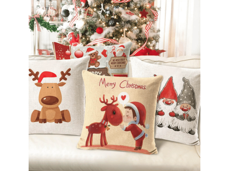  Housse de chaise - couverture décoration de noël d'intérieur pour canapé, 45 x 45 cm  - Conforama B