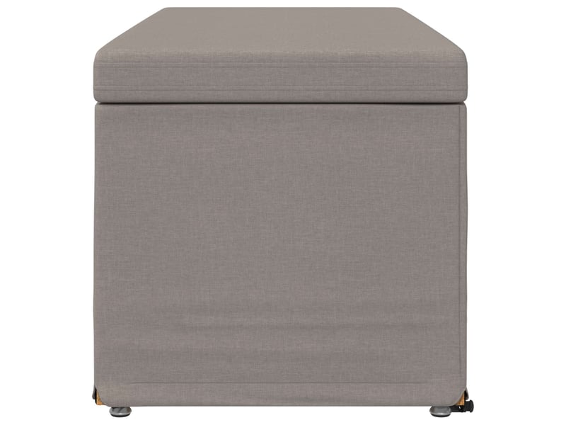  Tabouret bas, ottoman taupe 101x41x40 cm tissu et bois stratifié  - Conforama E