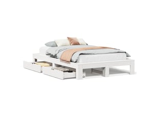 Lit 2 places 135x190 cm coloris blanc