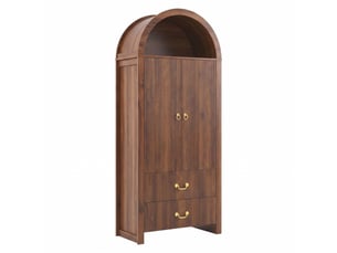 Buffet 2 porte(s) 2 tiroir(s) CHICFURN - 76 cm coloris marron