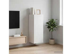 Armoire     <strong></strong> <strong></strong> coloris blanc largeur 33 cm