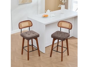tabouret de bar  <strong>MODFU</strong>  - marron hauteur d'assise 67.5 cm vendu Par paire