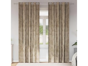 Lot de 2 rideaux en velours, rideaux de fenêtre champagne 225 x 140 cm velours cf44174