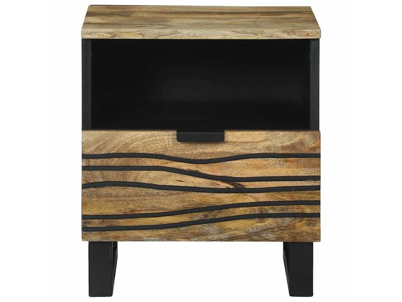  Table de chevet - cabinet de chevet - table de nuit 2 pc naturel 40 x 33 x 46 cm bois d'ingénierie  - Conforama C