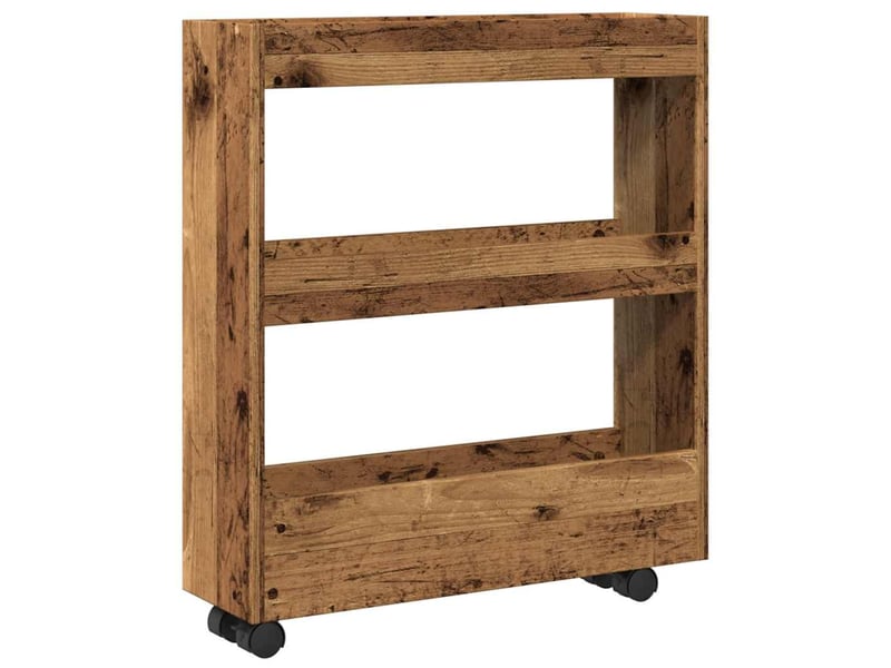  Chariot de rangement étroit pour bureau 3 niveaux vieux bois shl87410  - Conforama A