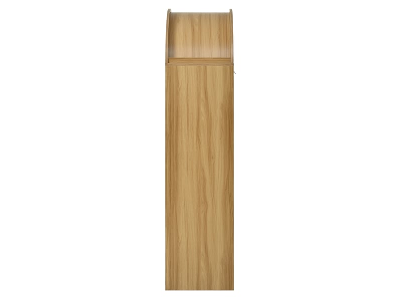  Buffet haut 78 x 40 x 176 cm naturel en panneaux de particules, vitrine et rangement fermé à 4 portes  - Conforama E