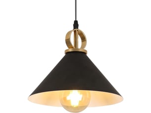 Suspension luminaire industriel vintage, e27 retro lustre en métal, edison plafonnier poursalon chambre café bar restaurent, ø 25cm (sans ampoule)