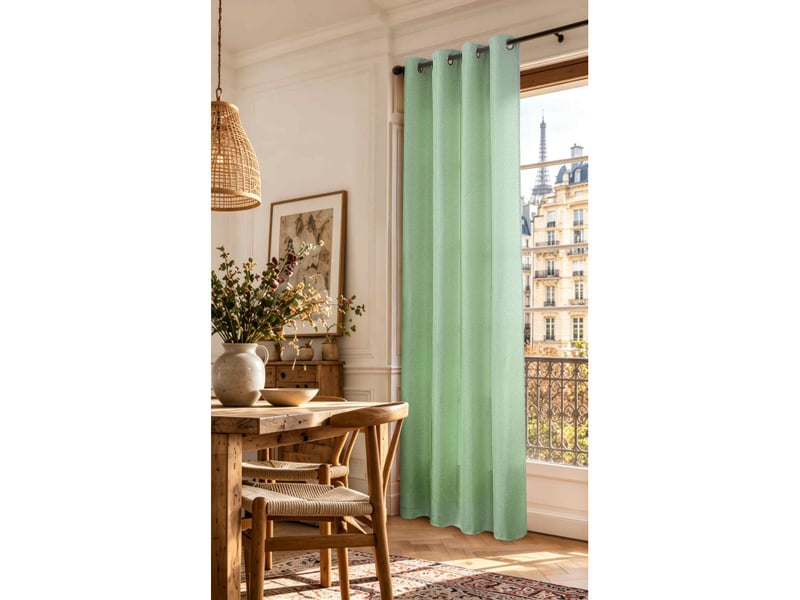 Lot de 2 rideaux à œillets 140 x 240 cm victoria fils teints jacquard - Conforama B