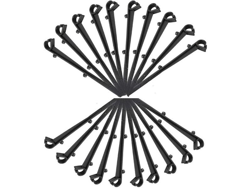 20 crochets de fixation noirs pour la protection des couvercles de drains en polypropylène (pp HRC0002984LY - Conforama A