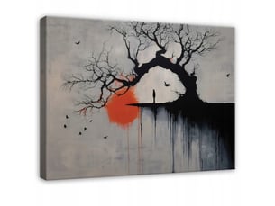 Tableau décoration murale impression sur toile abstrait  noir - 120x80 cm - tableau décoration murale chambre et salon