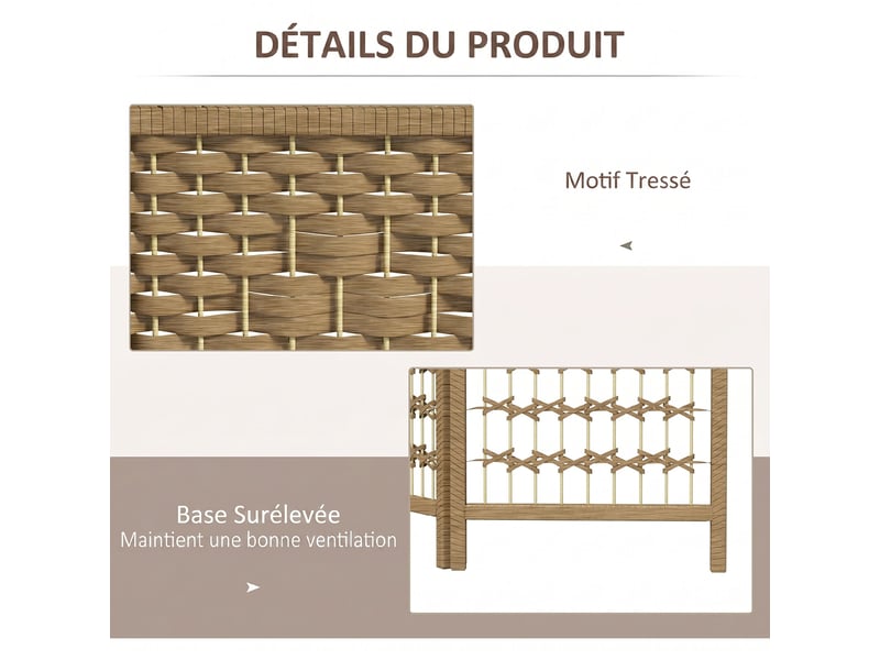  Paravent intérieur en bois séparateur de pièce cloison pliable 4 panneaux bois naturel 160 x 170 cm  - Conforama R