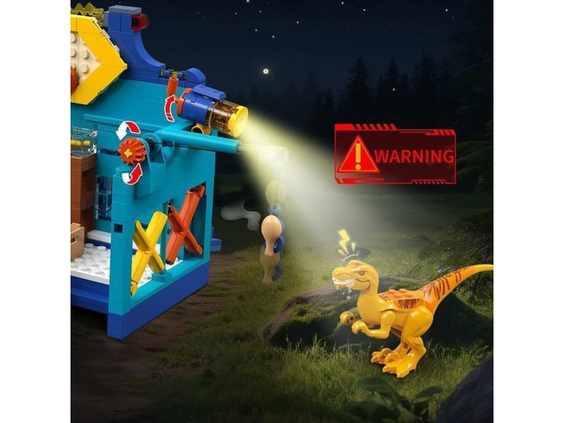  Jeu de construction 2 en 1 dinocenter 837 pieces avec led et 2 dinos articulés 151498_AABGC68411_6_DROPFR - Conforama E