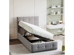 Lit coffre 90x200 cm <strong>HAUSS SPOLE</strong>  <strong></strong> coloris gris