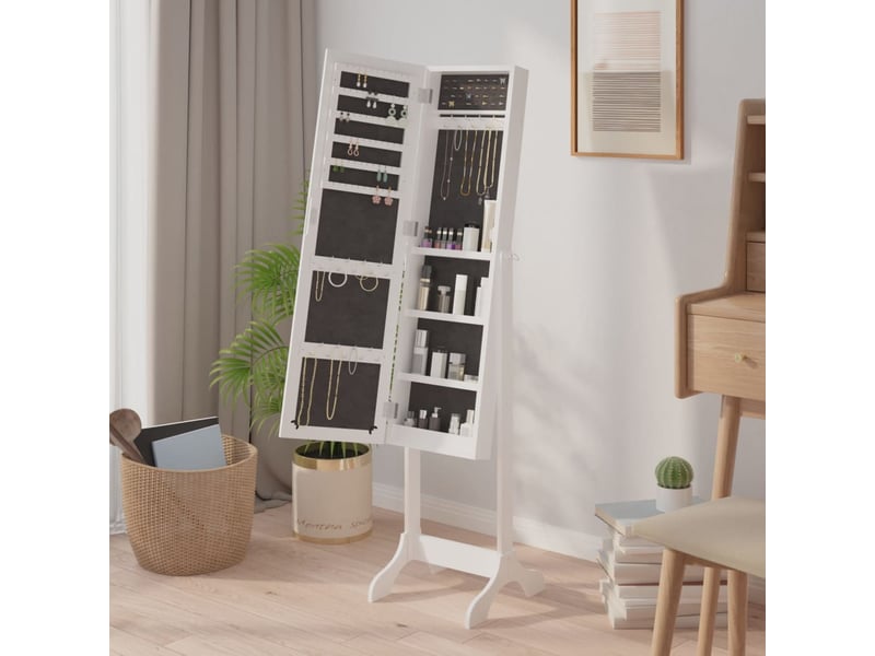  Miroir, miroir décoratif sur pied blanc 34x37x146 cm cf62926  - Conforama C