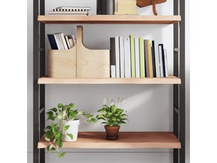 Étagère murale, étagère suspendue 80x50x(2-4)cm bois de chêne massif non traité cf41950