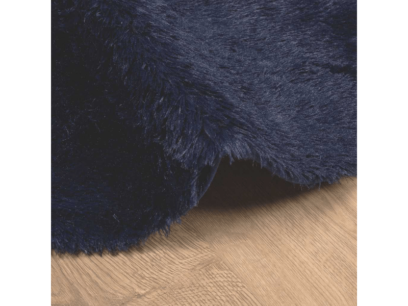  Tapis shaggy à poils longs navarra bleu marine 160x160 cm - comfortxl 4102915 - Conforama E